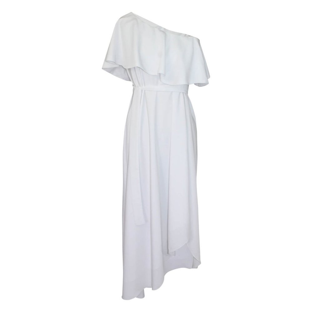 Britt Ryan NWT White One Shoulder Maxi Dress XS